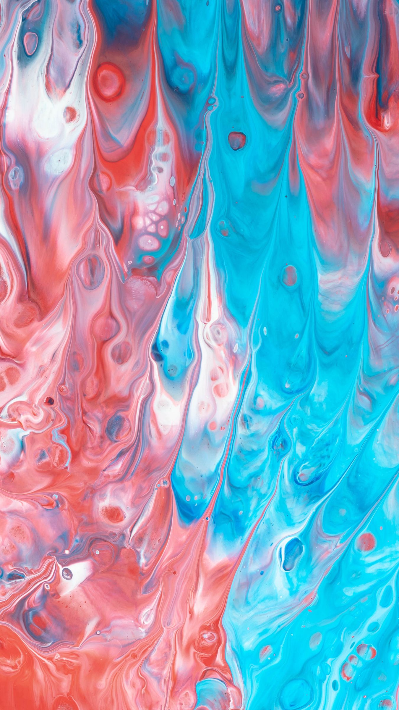 blue paint dripping wallpaper