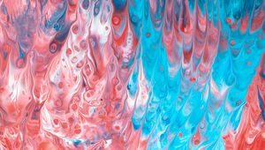 Preview wallpaper paint, drips, blue, red, bumps