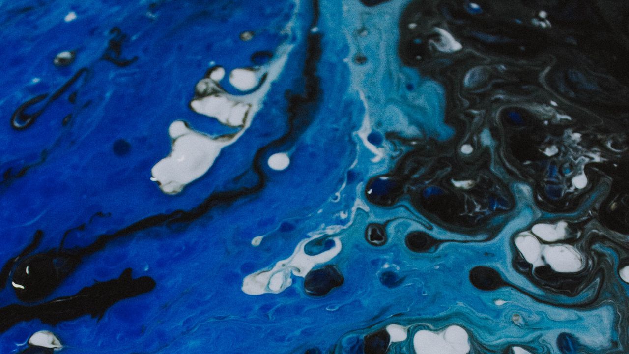 Wallpaper paint, drips, white, blue, black