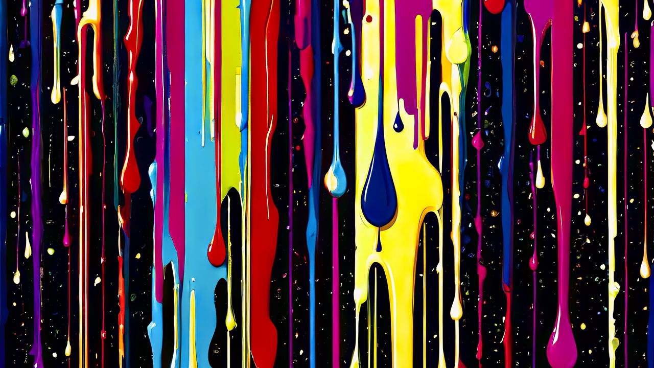 Wallpaper paint, drops, bright, colorful, art