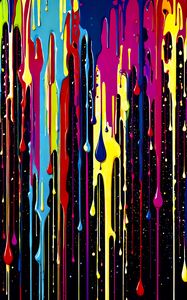 Preview wallpaper paint, drops, bright, colorful, art