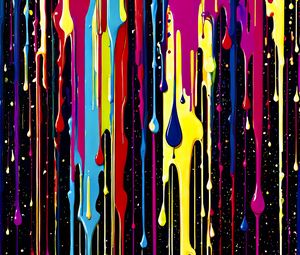 Preview wallpaper paint, drops, bright, colorful, art