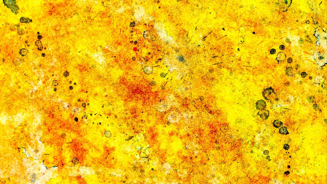 Wallpaper paint, drops, splashes, blots, yellow