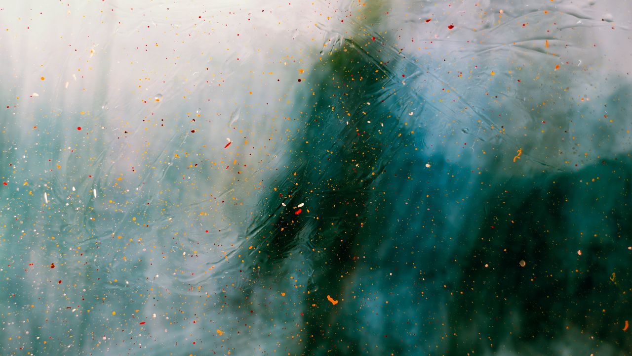 Wallpaper paint, drops, spray, blur, silhouette