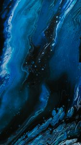 Preview wallpaper paint, fluid art, stains, fifth, blue, black