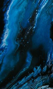 Preview wallpaper paint, fluid art, stains, fifth, blue, black