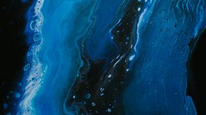 Preview wallpaper paint, fluid art, stains, fifth, blue, black