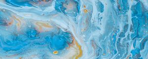 Preview wallpaper paint, fluid art, stains, fifth, blue, abstraction