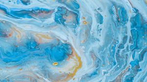 Preview wallpaper paint, fluid art, stains, fifth, blue, abstraction
