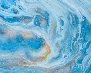 Preview wallpaper paint, fluid art, stains, fifth, blue, abstraction