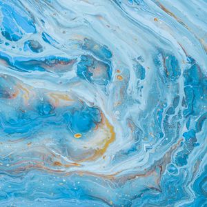 Preview wallpaper paint, fluid art, stains, fifth, blue, abstraction