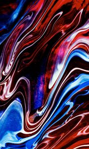 Preview wallpaper paint, fluid art, stains, liquid, colorful, blue, red