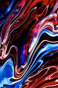 Preview wallpaper paint, fluid art, stains, liquid, colorful, blue, red