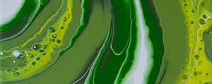 Preview wallpaper paint, fluid art, stains, liquid, green