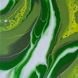 Preview wallpaper paint, fluid art, stains, liquid, green