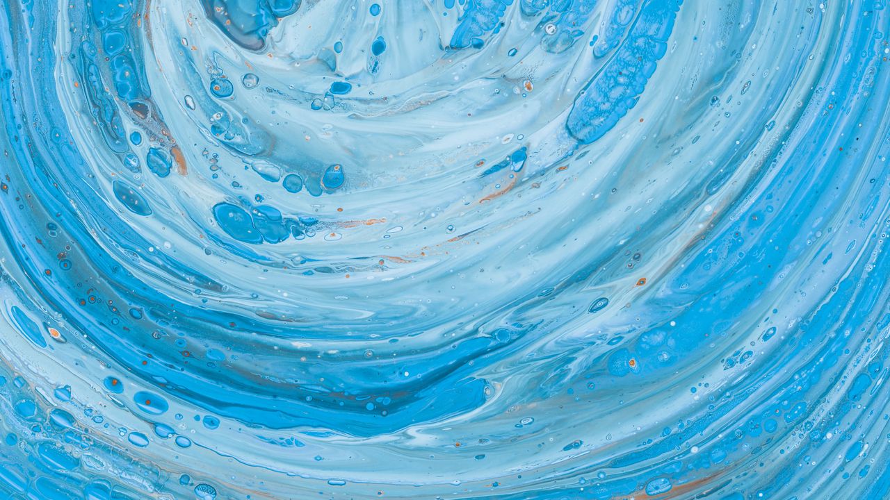 Wallpaper paint, fluid art, stains, liquid, blue, abstraction
