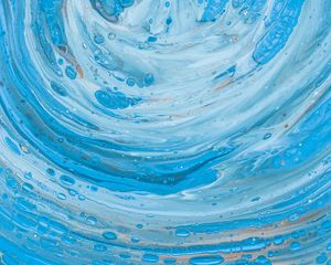 Preview wallpaper paint, fluid art, stains, liquid, blue, abstraction