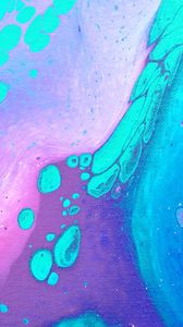 Preview wallpaper paint, fluid art, stains, liquid, blue, abstract, spots