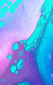 Preview wallpaper paint, fluid art, stains, liquid, blue, abstract, spots