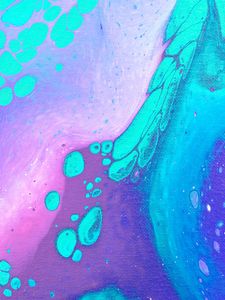 Preview wallpaper paint, fluid art, stains, liquid, blue, abstract, spots