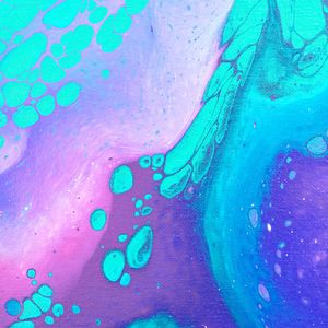 Preview wallpaper paint, fluid art, stains, liquid, blue, abstract, spots