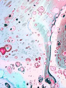 Preview wallpaper paint, fluid art, stains, liquid, spots, pink