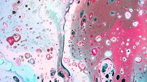 Preview wallpaper paint, fluid art, stains, liquid, spots, pink