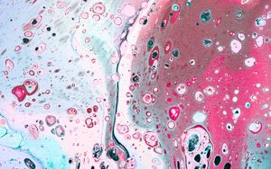 Preview wallpaper paint, fluid art, stains, liquid, spots, pink