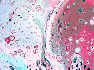 Preview wallpaper paint, fluid art, stains, liquid, spots, pink