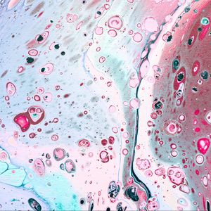 Preview wallpaper paint, fluid art, stains, liquid, spots, pink