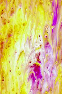 Preview wallpaper paint, fluid art, stains, liquid, yellow, purple