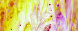 Preview wallpaper paint, fluid art, stains, liquid, yellow, purple