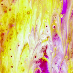 Preview wallpaper paint, fluid art, stains, liquid, yellow, purple