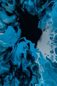 Preview wallpaper paint, fluid art, stains, liquid, blue, black, distortion