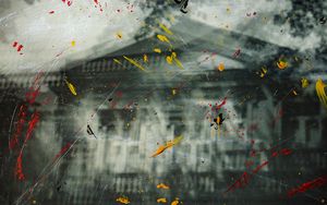 Preview wallpaper paint, glass, spots, splashes, abstraction