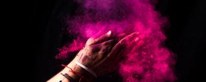 Preview wallpaper paint, holi, hands, colorful