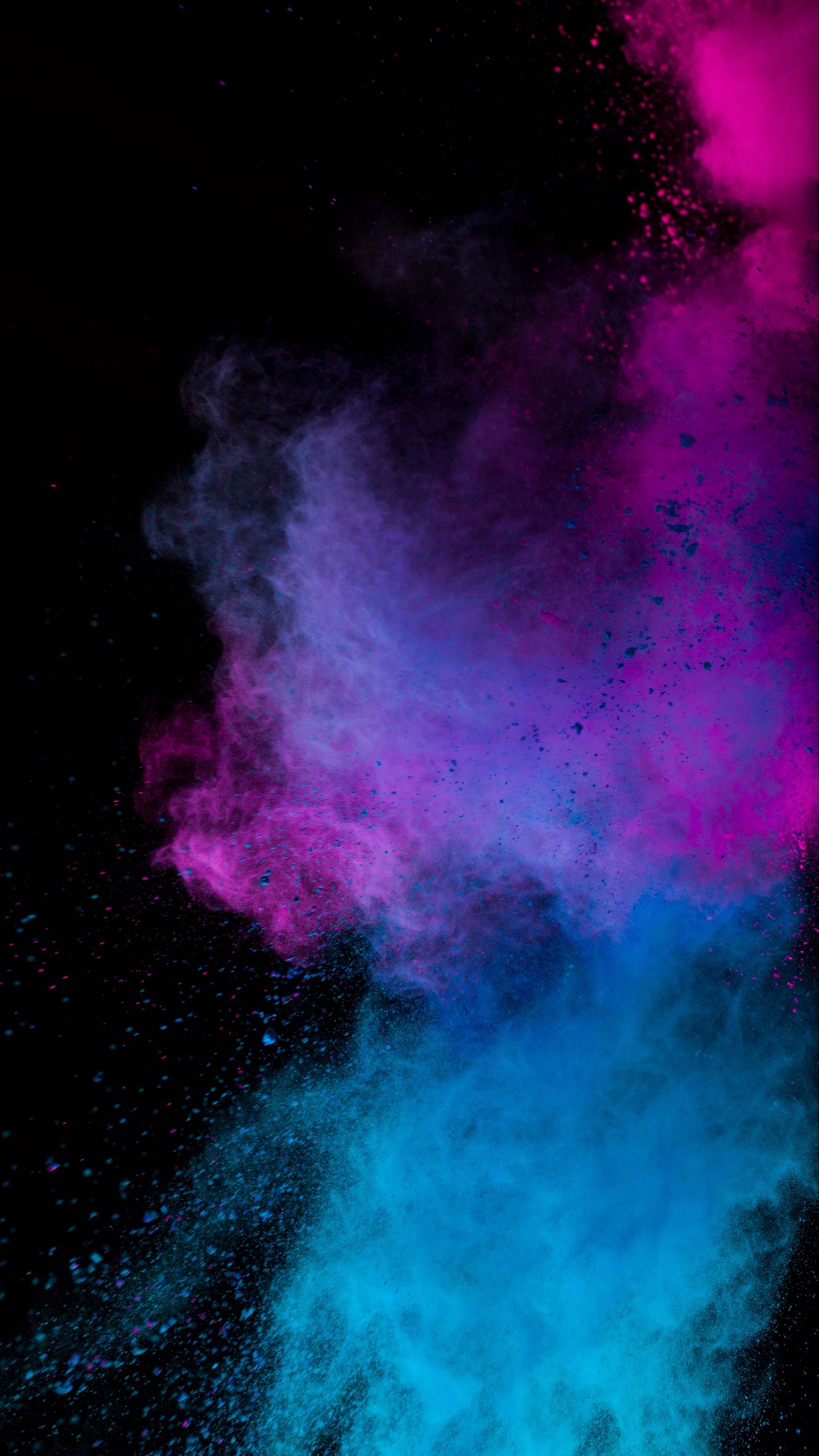 Download wallpaper 1440x2560 paint, holi, multicolored, particles qhd  samsung galaxy s6, s7, edge, note, lg g4 hd background