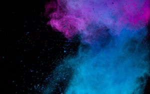 Preview wallpaper paint, holi, multicolored, particles