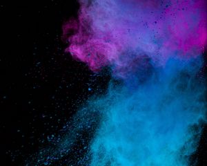 Preview wallpaper paint, holi, multicolored, particles