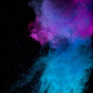 Preview wallpaper paint, holi, multicolored, particles