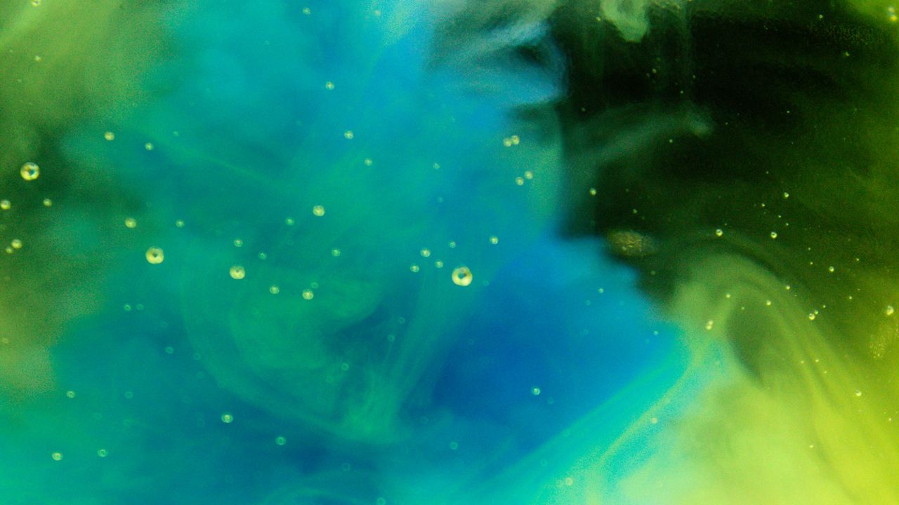 Wallpaper paint, ink, colorful, liquid, yellow