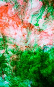 Preview wallpaper paint, ink, liquid, clots, green, red