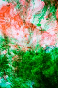 Preview wallpaper paint, ink, liquid, clots, green, red