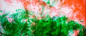 Preview wallpaper paint, ink, liquid, clots, green, red