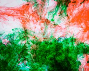 Preview wallpaper paint, ink, liquid, clots, green, red