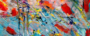 Preview wallpaper paint, lines, abstraction, chaotic, bumps, colorful