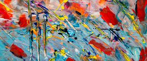 Preview wallpaper paint, lines, abstraction, chaotic, bumps, colorful
