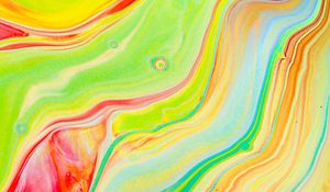 Preview wallpaper paint, lines, colorful, liquid, bright
