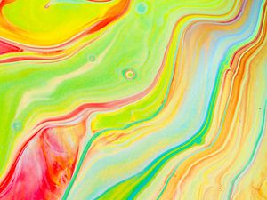 Preview wallpaper paint, lines, colorful, liquid, bright