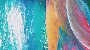 Preview wallpaper paint, lines, multicolored, canvas
